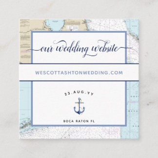 Classic #Nautical #Bröllop webbplats South #Florid Tilläggskort