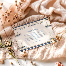 Classic Nautical Sailboat Birthday Tack Kort