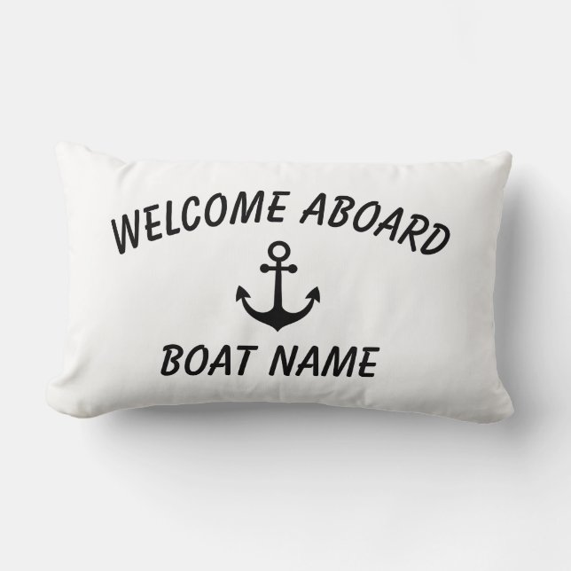 Classic Nautical Welcome utomlands Anchor Boat Nam Lumbarkudde (Framsida)