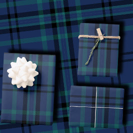Classic Navy and Green Tartan Christmas
