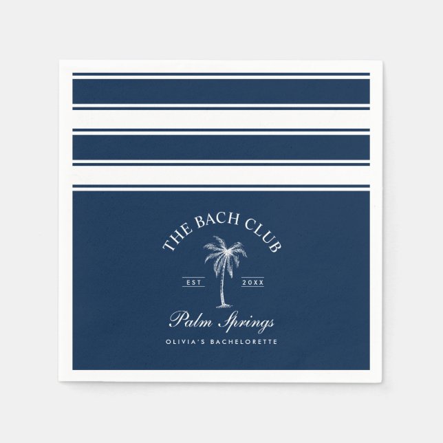 Classic Navy Beach Bachelorette Pappersservett (Framsidan)