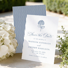 Classic Navy Blue Hydrangea Wedding Spara Datumet