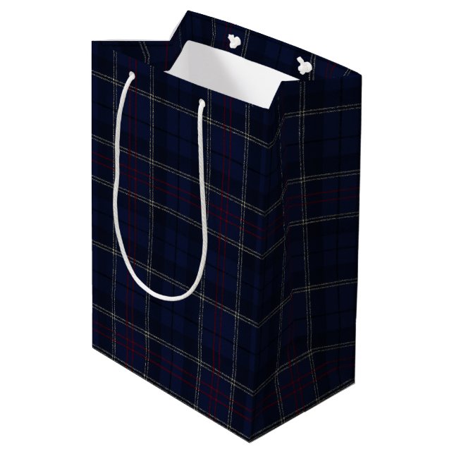 Classic Navy Blue Plaid Christmas (Baksidan Vinklad)