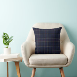 Classic Navy Blue Plaid Christmas Kudde