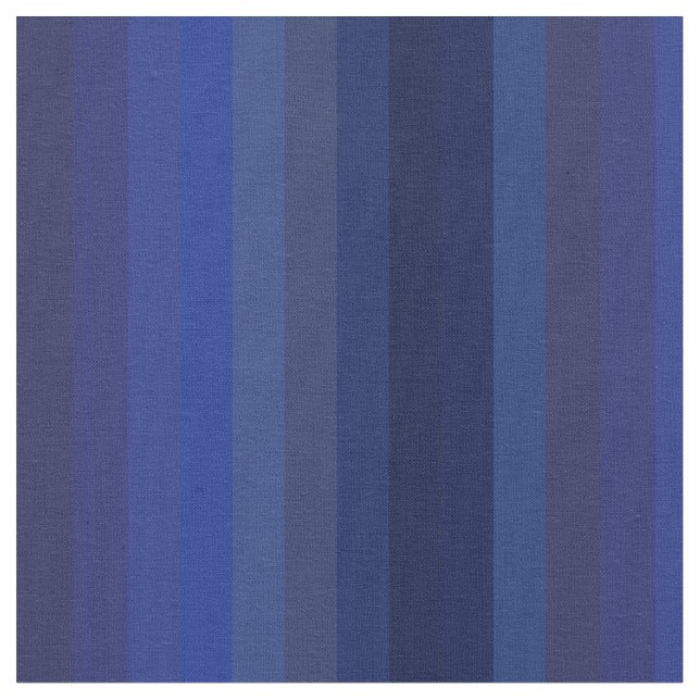 Classic Navy & Cobalt Vertical Stripes Tyg (Närbild)