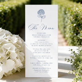 Classic Navy Hydrangea Wedding Meny