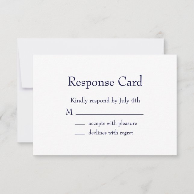 Classic Navy Pub Mitzvah OSA Kort (Framsida)