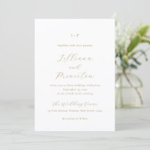 Classic Neutral Monogram Elegant Wedding