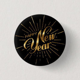 Classic New Year 2026 Pin Button Knapp