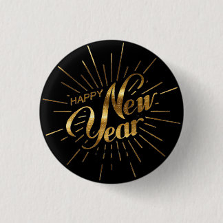 Classic New Year 2026 Pin Button Knapp