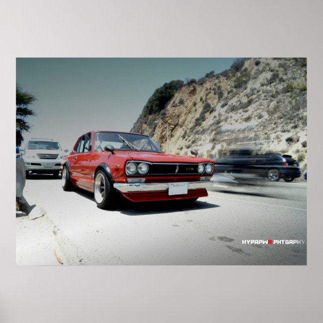 "Classic" Nissan Hakosuka Skyline på PCH Poster (Framsidan)