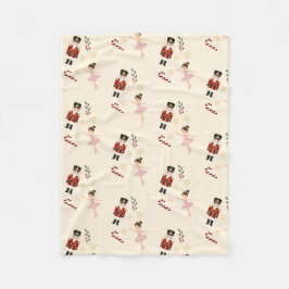 Classic Nutcracker Christmas Sherpa Blanket Fleecefilt