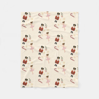 Classic Nutcracker Christmas Sherpa Blanket Fleecefilt