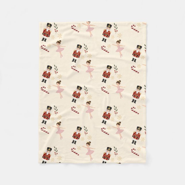 Classic Nutcracker Christmas Sherpa Blanket Fleecefilt (Framsidan)