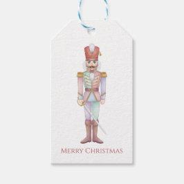Classic Nutcracker Soldier Merry Christmas Presentetikett