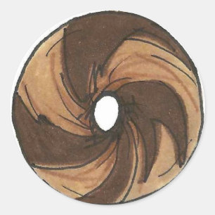 Classic NYC Breakfast Deli Marble Rye Bagel Foodie Runt Klistermärke