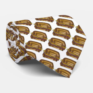 Classic NYC Deli Reuben Pastrami Sandwich Food Tie Slips