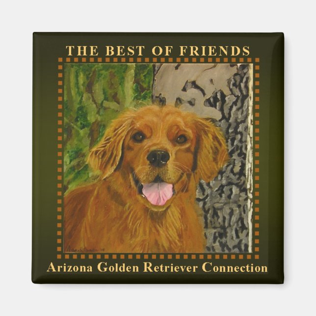 Classic Olive Golden Retriever Magnet (Framsidan)