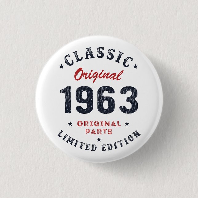 Classic Original 1963 Original Parts Birthday Gift Knapp (Framsida)