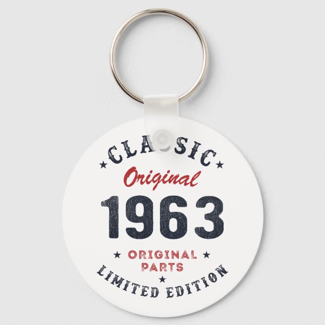 Classic Original 1963 Original Parts Birthday Gift Nyckelring (Framsida)