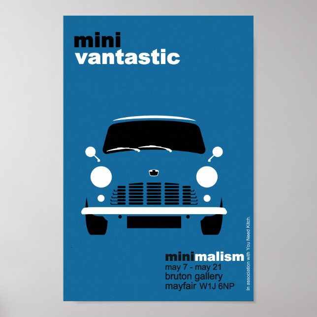 Classic Original Austin Mini Van Exhibition Poster (Framsidan)