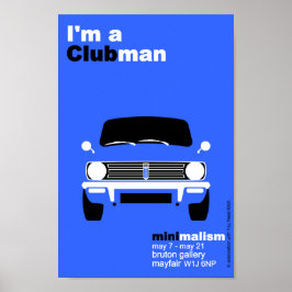 Classic Original Mini Clubman minimalist art Poster