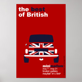 Classic Original Mini Cooper minimalist art Poster