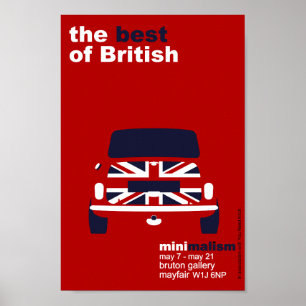 Classic Original Mini Cooper minimalist art Poster