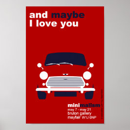 Classic Original Mini Cooper minimalist art Poster