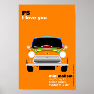 Classic Original Mini Cooper minimalist art Poster