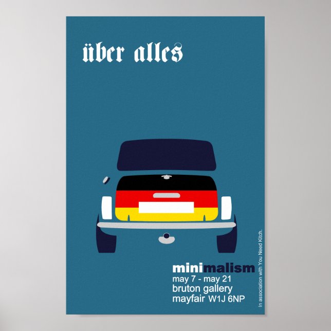 Classic Original Mini Cooper minimalist art Poster (Framsidan)