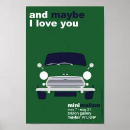 Classic Original Mini Cooper minimalist art Poster