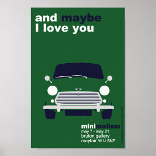 Classic Original Mini Cooper minimalist art Poster