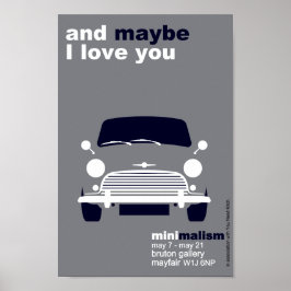 Classic Original Mini Cooper minimalist art Poster