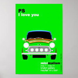 Classic Original Mini Cooper minimalist art Poster