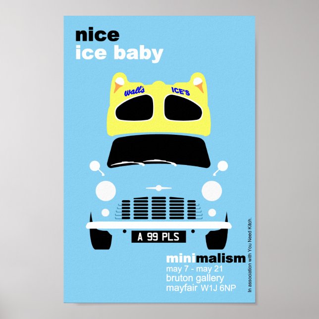 Classic Original Mini glass van minimalist art Poster (Framsidan)