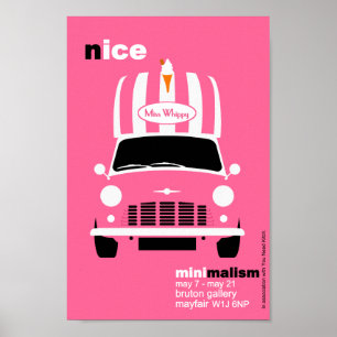 Classic Original Mini glass van minimalist art Poster