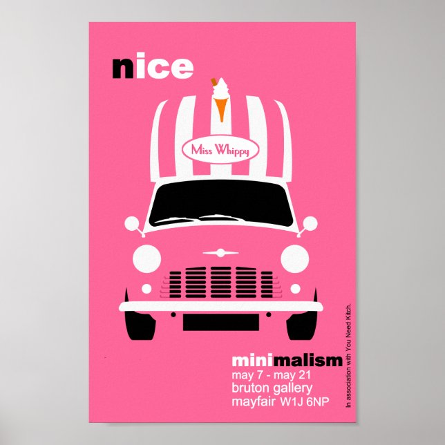 Classic Original Mini glass van minimalist art Poster (Framsidan)