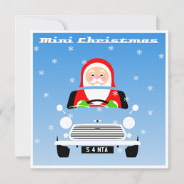 Classic Original Mini Julafton Santa car Kort