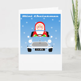 Classic Original Mini Julafton Santa car Kort