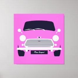 Classic original Rosa Austin Mini Cooper Canvastryck