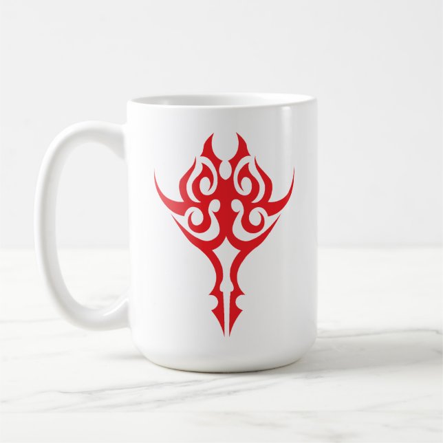 Classic Ornamental Floral Border Elegant Design Kaffemugg (Vänster)