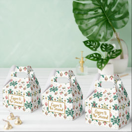 Classic Ornaments & Holly Christmas Pattern Presentaskar