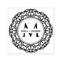 CLASSIC ORNATE MANDALA ANPASSNINGSBAR MONOGRAM FAM