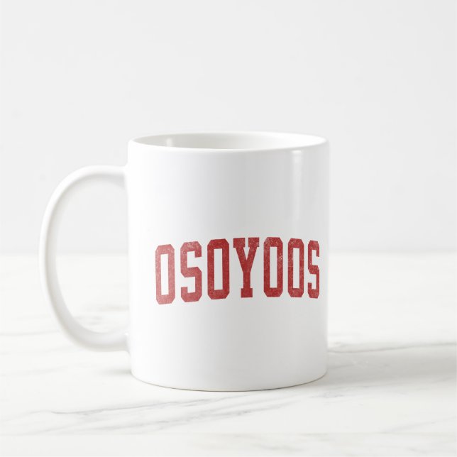 Classic Osoyoos BC Distress Canadian Desert Kaffemugg (Vänster)