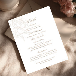 Classic Outline Floral Details Enclosure Card Tilläggskort