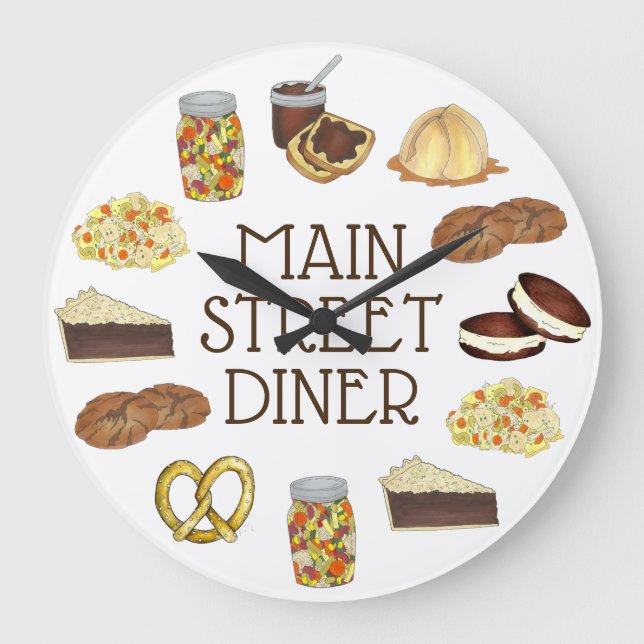 Classic Pennsylvania PA Dutch Amish Food Dods Stor Klocka (Framsida)