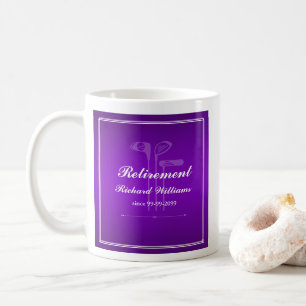 Classic Pension Golf Theme Lila White Kaffemugg
