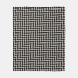 Classic Pepita Houndstooth Mönster Black Grått Fleecefilt