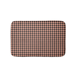 Classic Pepita Houndstooth Mönster Black Peach Badrumsmatta